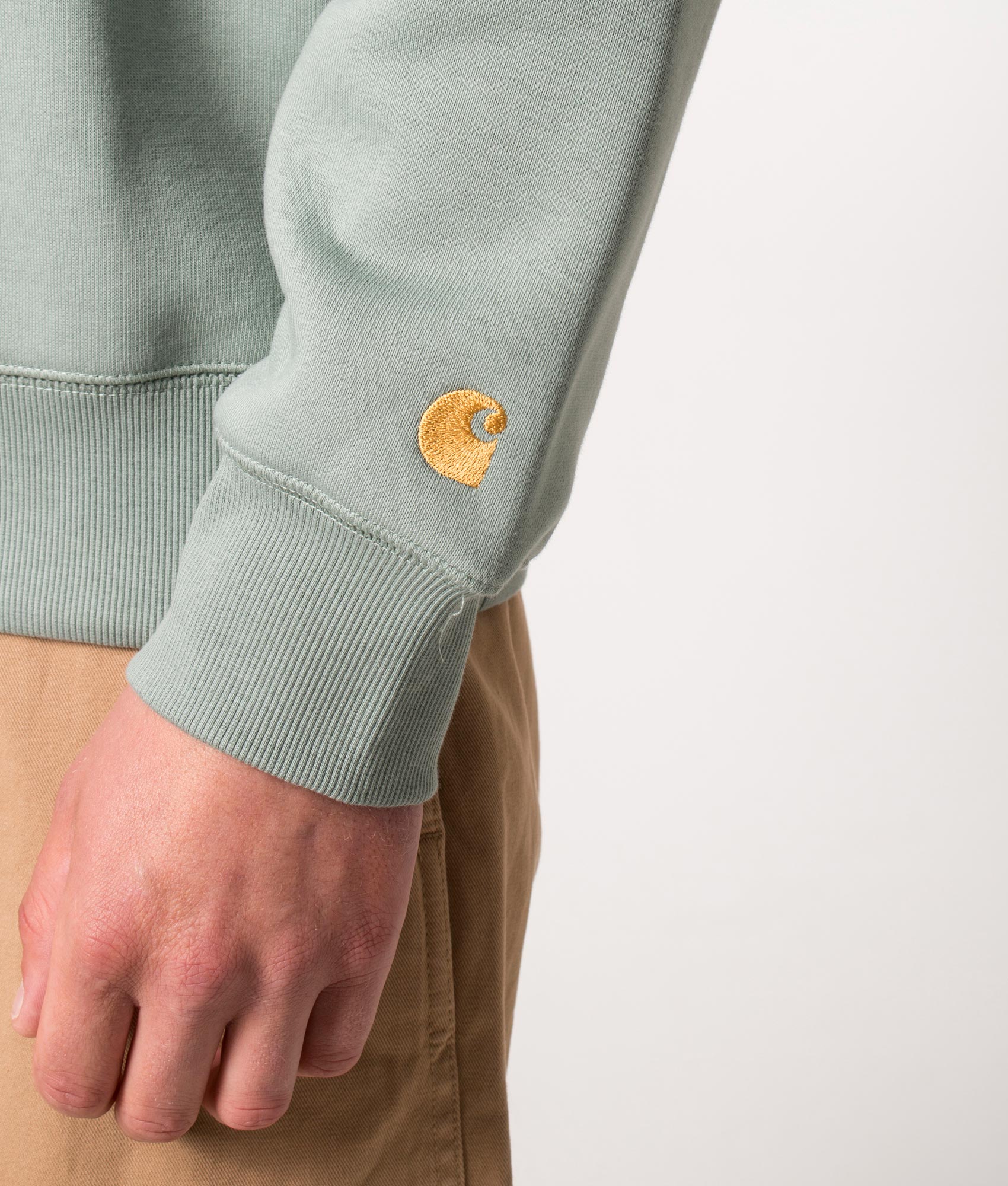 Chase Sweatshirt Glassy Teal Gold Carhartt WIP EQVVS