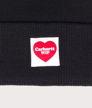 Heart-Beanie-Black-Carhartt-WIP-EQVVS-Detail-Shot