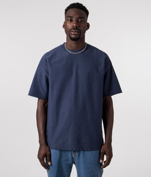 Relaxed-Fit-Dawson-T-Shirt-Blue-Carhartt-WIP-EQVVS-Front-Image