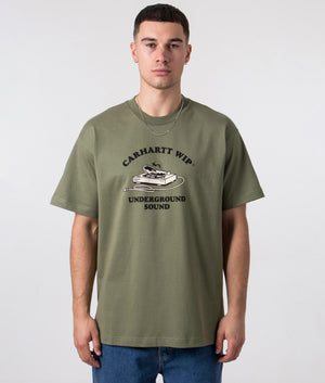 Relaxed-Fit-Underground-Sound-T-Shirt-Dollar-Green-Carhartt-WIP-EQVVS-Front-Image