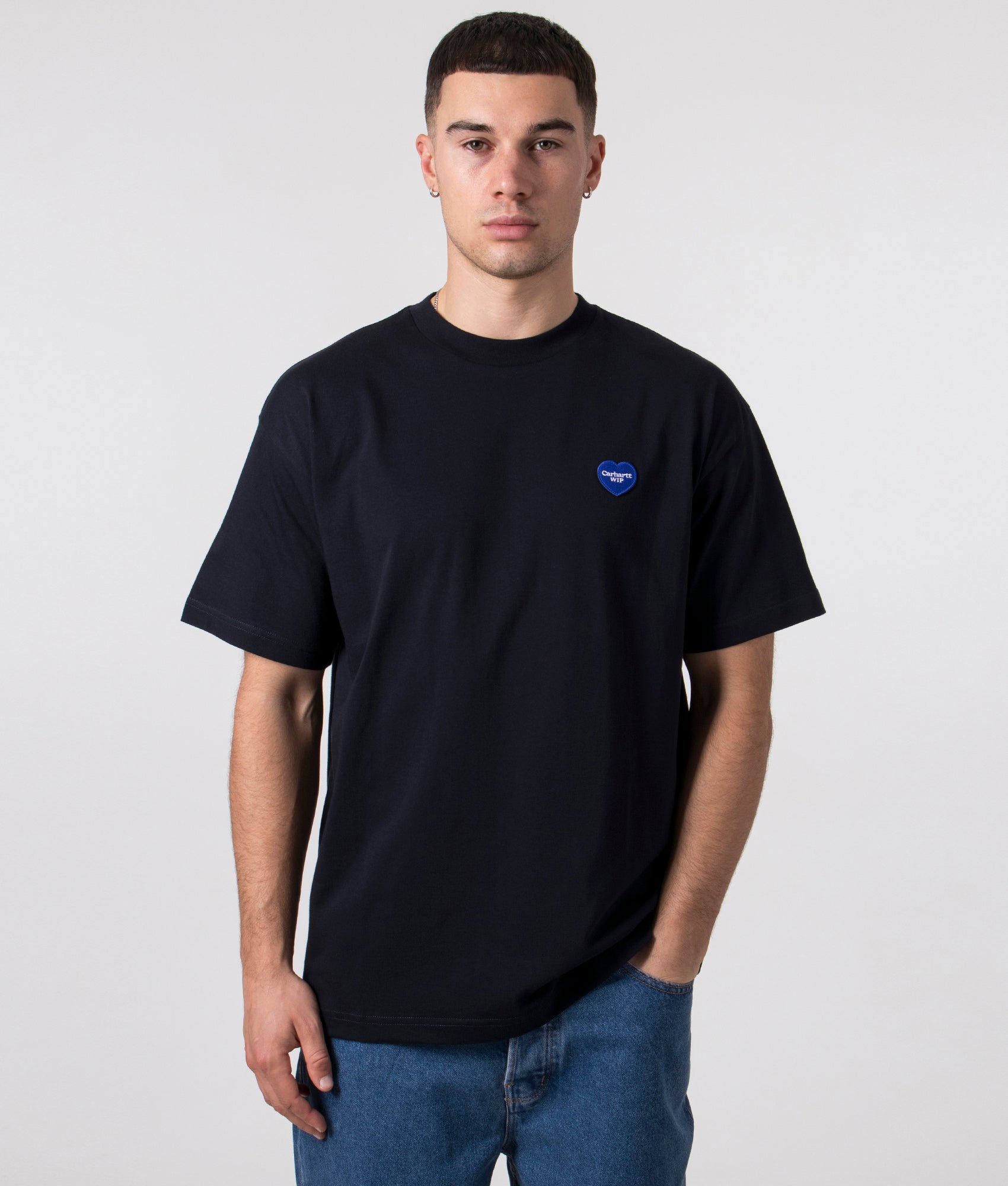 Relaxed Fit Heart Patch T-Shirt | 1CXX Dark Navy | Carhartt WIP | EQVVS