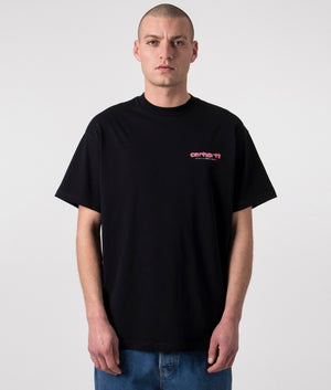 Relaxed-Fit-Ink-Bleed-T-Shirt-Black/Pink-Carhartt-WIP-EQVVS