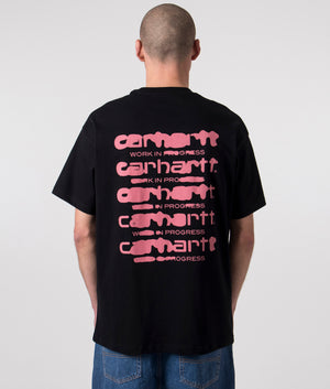 Relaxed-Fit-Ink-Bleed-T-Shirt-Black/Pink-Carhartt-WIP-EQVVS