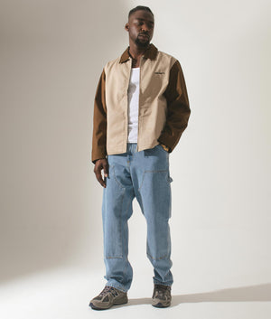 Module Script Jacket in Lumber by Carhartt WIP. EQVVS Campaign Shot.