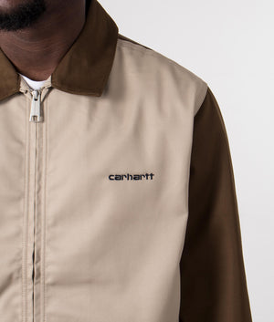 Module Script Jacket in Lumber by Carhartt WIP. EQVVS Detail Shot.