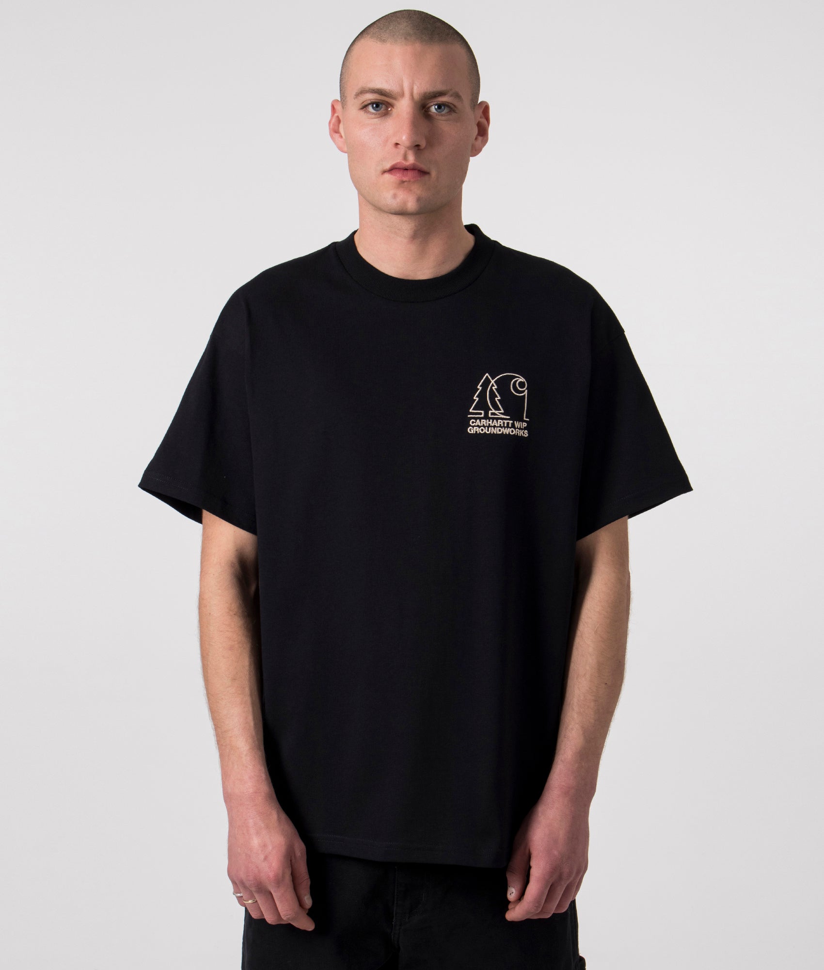 Relaxed Fit Groundworks T-Shirt in Black | Carhartt WIP | EQVVS