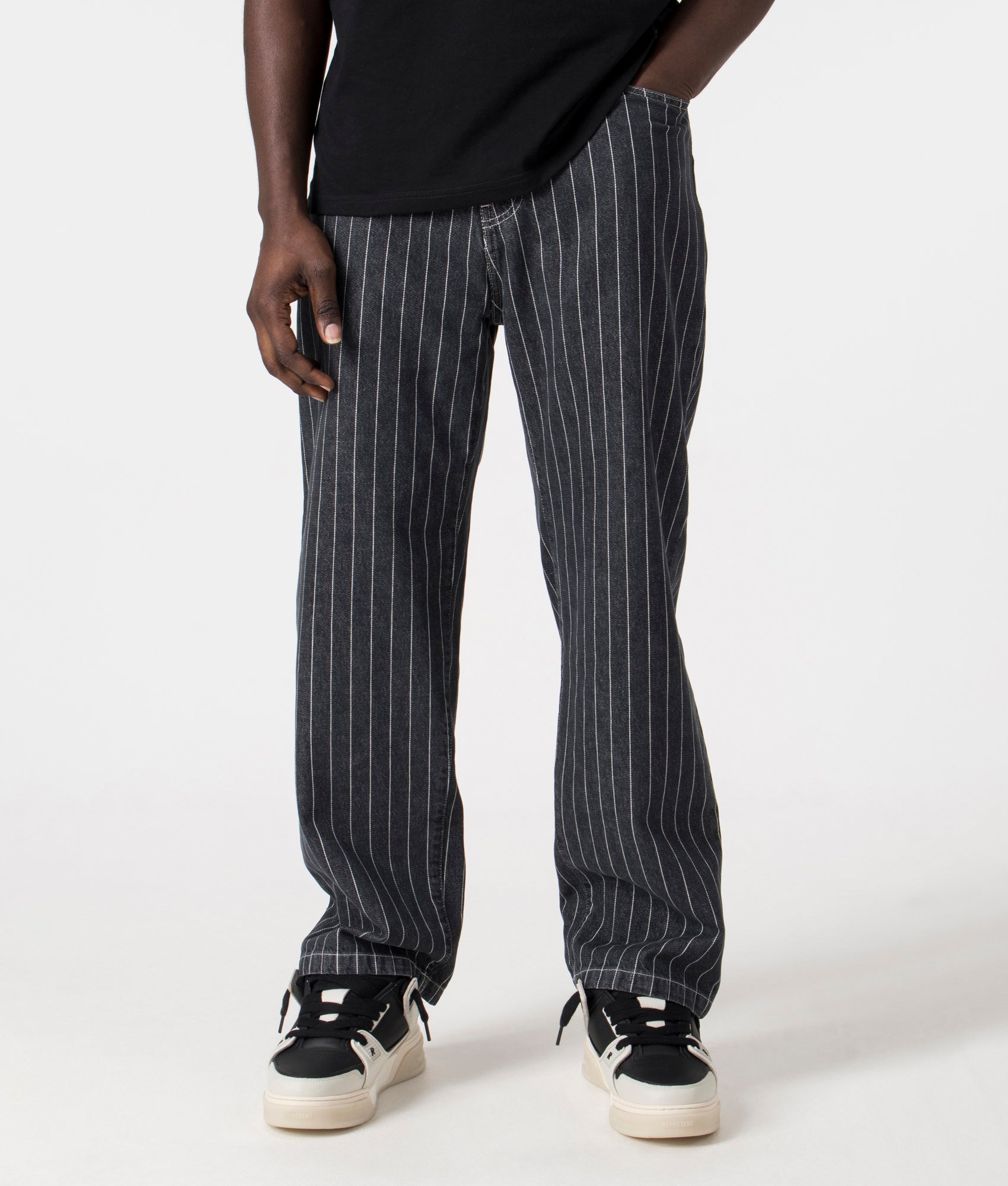 Orlean Pants in Orlean Stripe/Black/White | Carhartt WIP | EQVVS