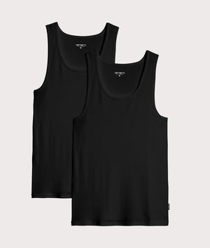 Carhartt WIP Two Pack Vest in Black/Black. Front angle shot at EQVVS.