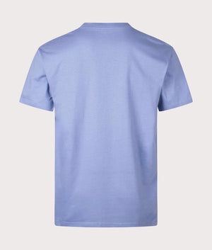 Relaxed Fit Chase T-Shirt in Charm Blue by Carhartt WIP. EQVVS Back Angle Shot.