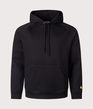 Carhartt WIP Chase Hoodie in Black. Shot at EQVVS.  Front shot. 