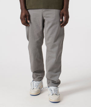 Flint Pant in Misty Grey by Carhartt WIP. EQVVS Front Angle Shot.