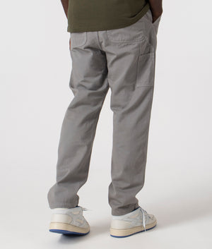 Flint Pant in Misty Grey by Carhartt WIP. EQVVS Back Angle Shot.