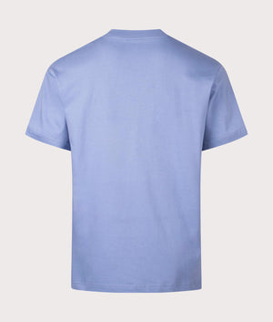 Relaxed Fit Clam T-Shirt in Charm Blue by Carhartt WIP. EQVVS Back Angle Shot.