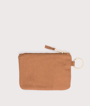 Carhartt WIP Artificial Suede Zip Wallet in Hamilton Brown. Back Shot at EQVVS.