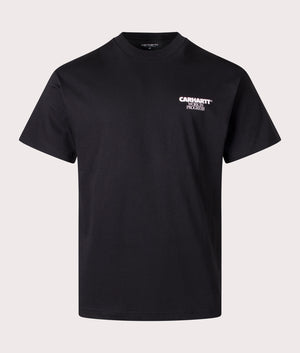 Relaxed Fit Ducks T-Shirt in Black by Carhartt WIP. EQVVS Front Angle Shot.