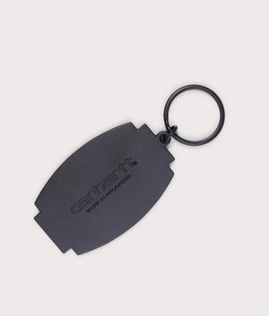 Press Script Keychain in Arctic Lime by Carhartt WIP. EQVVS Flat shot.