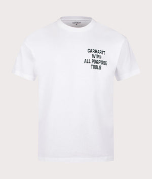 Relaxed Fit Cross Screw T-Shirt in White by Carhartt WIP. EQVVS Shot.