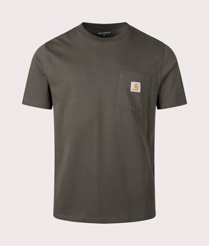 Carhartt WIP Pocket T-shirt in Mirage, 100% Cotton at EQVVS. Front Shot. 