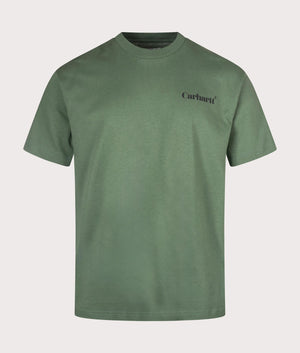 Carhartt WIP Relaxed Fit Fold Duck T-Shirt in Duck Green at EQVVS Menswear Front Shot