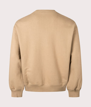 Carhartt WIP Oversized Cross Screw Sweatshirt in Peanut, 100% cotton at EQVVS. Back Shot. 