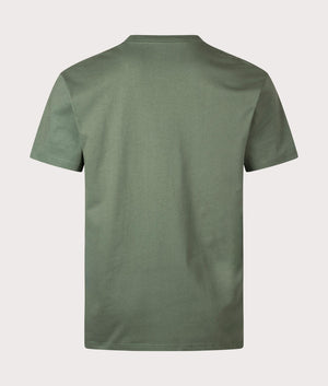 Relaxed Fit Chase T-Shirt in Duck Green by Carhartt WIP. EQVVS Back Angle Shot.