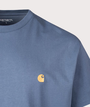 Carhartt WIP Relaxed Fit Chase T-Shirt in Positano/Gold at EQVVS Menswear Detail Shot