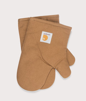 Carhartt WIP Canvas Oven Mitt Set in Hamilton Brown at EQVVS Menswear Front Shot