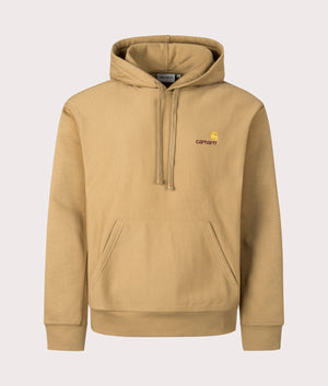 Relaxed Fit American Script Sweatshirt in Peanut Brown by Carhartt WIP. Front Shot at EQVVS.