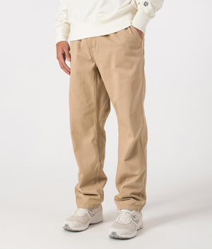 Flint Pant peanut. Carhartt WIP. Shot at EQVVS. Angle shot. 