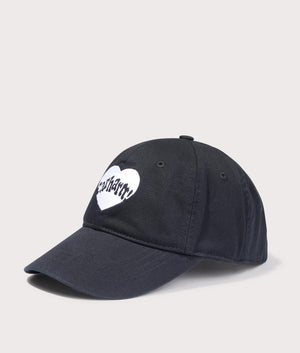 Amour Cap in Black by Carhartt WIP. EQVVS Side Angle Shot.