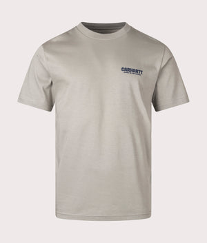 Trade T-Shirt in Misty Grey by Carhartt WIP. EQVVS Front Angle Shot.