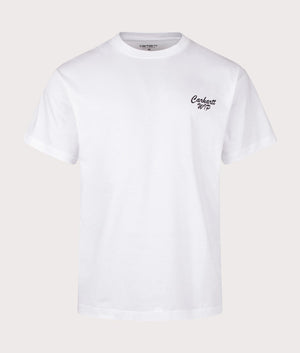 Relaxed Fit Friendship T-Shirt in White by Carhartt WIP. EQVVS Front Angle Shot.