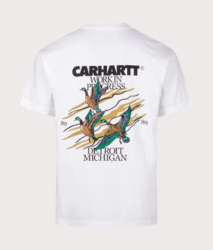 Relaxed Fit Ducks T-Shirt in White by Carhartt WIP. EQVVS Back Angle Shot.