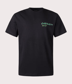 Relaxed Fit Gelato T-Shirt in Black by Carhartt WIP. EQVVS Front Angle Shot.
