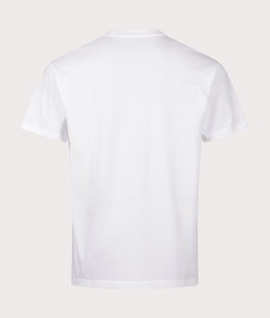 Relaxed Fit Amour Pocket T-Shirt in White by Carhartt WIP. EQVVS Back Angle Shot.