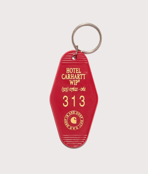 Carhartt WIP Hotel Keys Keychain in Scarlet at EQVVS Menswear front shot