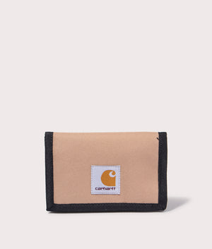 Carhartt WIP Alec Wallet in Peanut Brown. EQVVS Front Shot.