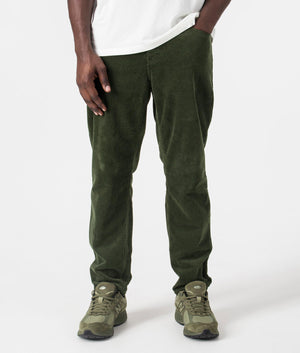 Carhartt WIP Newel Pants in Office Green Rinsed at EQVVS Menswear Front Shot