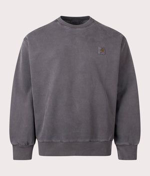 Carhartt WIP Oversized Sweatshirt, 100% Cotton at EQVVS. Front Shot. 