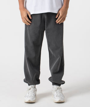 Carhartt WIP Oversized Vista Grand Joggers in Graphite Grey, 100% Brushed Cotton. EQVVS Front Shot.