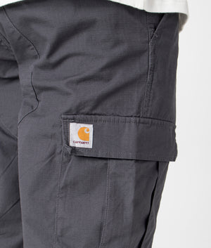 Carhartt WIP Regular Fit Aviation Pants in Graphite at EQVVS Menswear Detail Shot