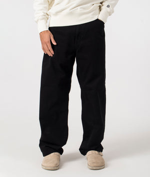 Landon Pant in Black by Carhartt WIP. Shot at EQVVS. Front shot. 