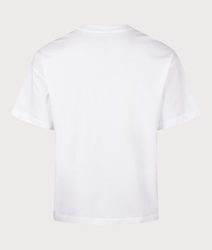 Carhartt WIP Signature Script T-Shirt in white. Shot at EQVVS. Reverse shot. 