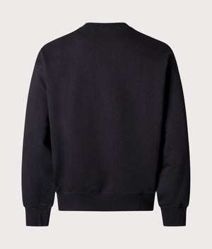 Carhartt WIP Oversized Cross Screw Sweatshirt in Black/white at EQVVS Menswear back shot