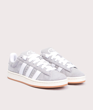 adidas Originals Campus 00s trainer in Grey Three/Footwear White/Off White at EQVVS. Side pair shot. 