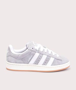 adidas Originals Campus 00s trainer in Grey Three/Footwear White/Off White at EQVVS. Side solo shot. 