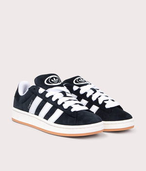 adidas Originals Campus 00s trainers in Core Black/Footwear White/Off White at EQVVS. Side pair shot. 