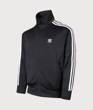 adidas Originals Firebird Track Top in Black and White at EQVVS Menswear. Side shot. 