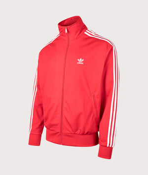 Relaxed Fit Adicolor Classics Firebird Track Top in Better Scarlet by adidas Originals at EQVVS. Side Angle Shot. 