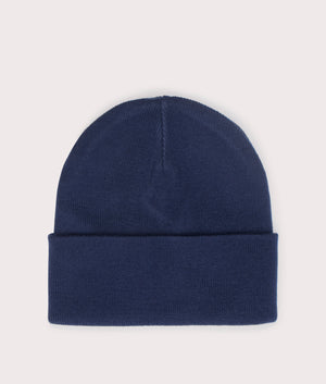 adidas Originals Adicolor Cuff Beanie in Night Indigo Blue. Back Shot at EQVVS